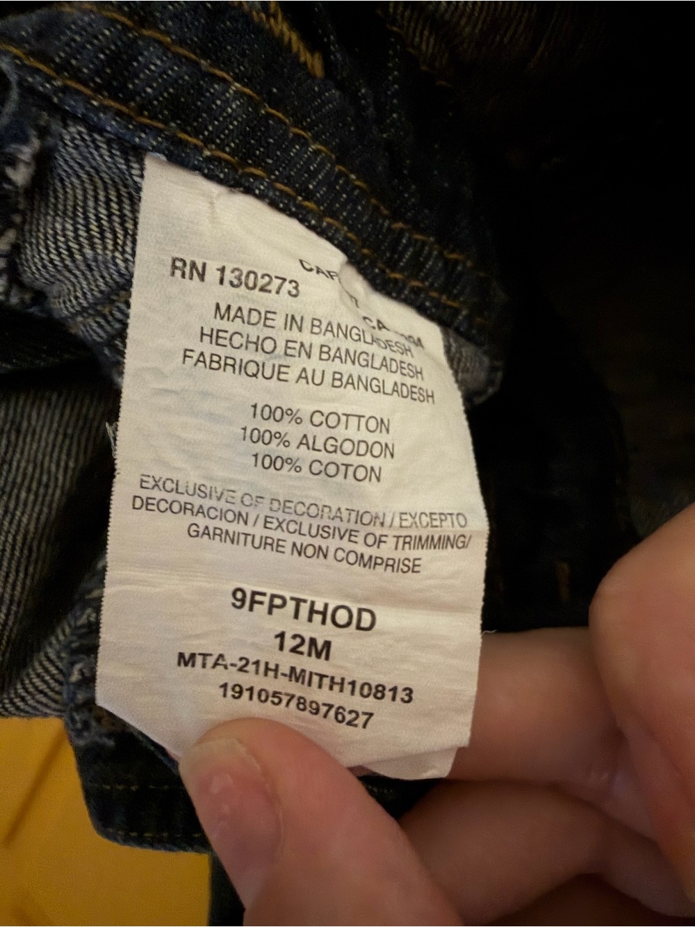 Wrangler Dark Blue Denim Kids Overalls - Picture 3 of 3